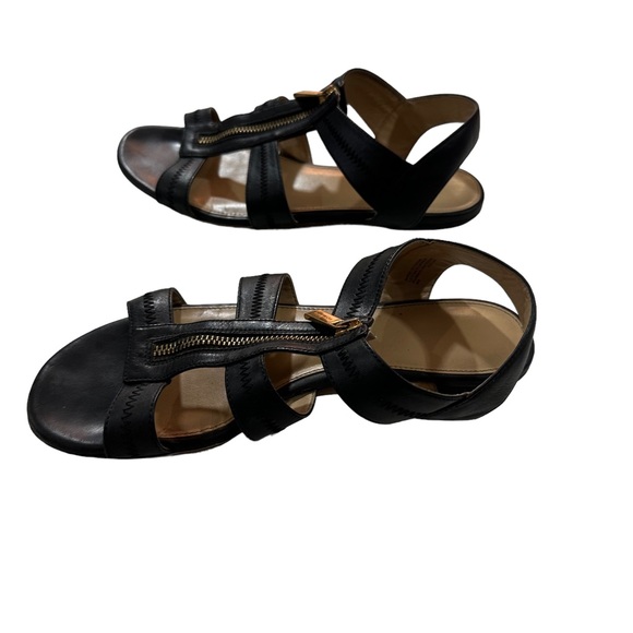 Michael Kors Berkley Flat Women Black Strappy Open Toe Slingback Sandals Sz 9M - Picture 7 of 13